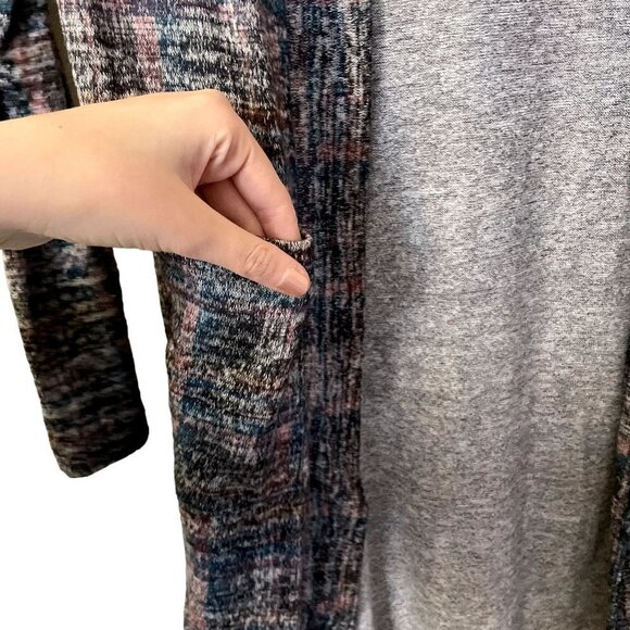 Daytrip unicorncore purple blue and gray cardigan pockets comfortable casual - Picture 4 of 7